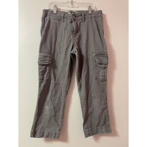 17/21 exclusive denim gray cargo capri pants